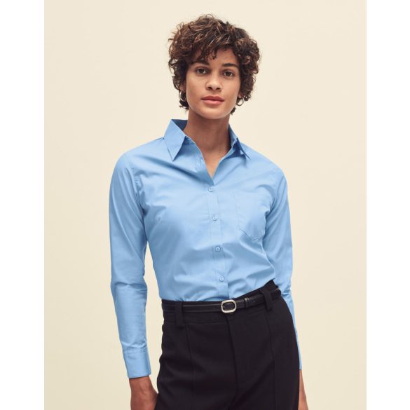 Ladies Poplin Shirt LS