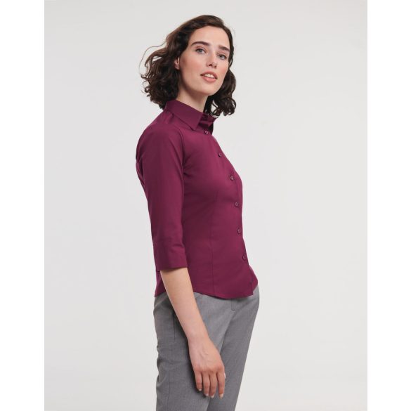 Fitted Blouse with 3/4 Sleeves