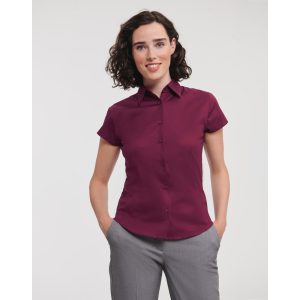 Fitted Short Sleeve Blouse