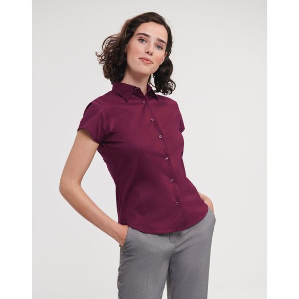 Fitted Short Sleeve Blouse