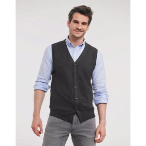 Men's V-Neck Sleeveless Knitted Cardigan