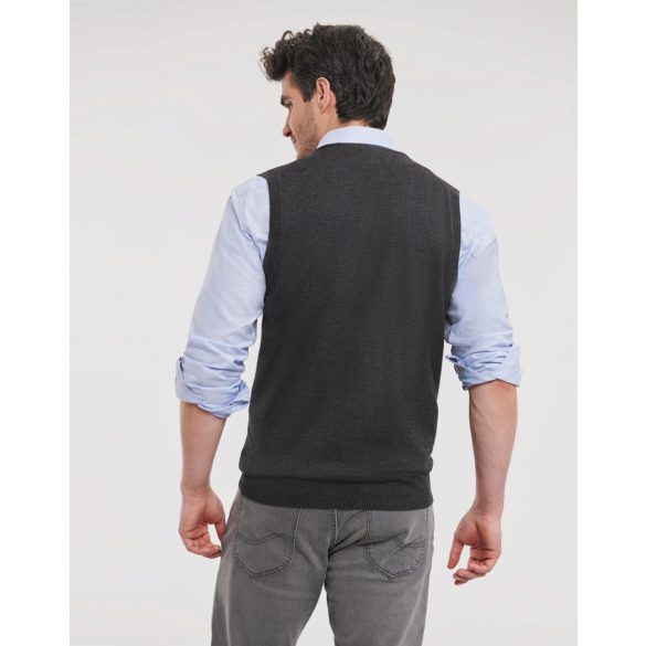 Men's V-Neck Sleeveless Knitted Cardigan