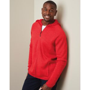 Lux Hooded Knit Fleece Jacket for men