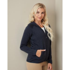 Lux Hooded Knit Fleece Jacket for women