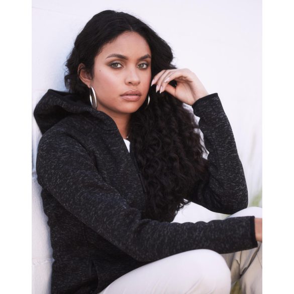 Lux Hooded Knit Fleece Jacket for women