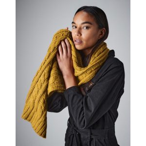 Cable Knit Melange Scarf