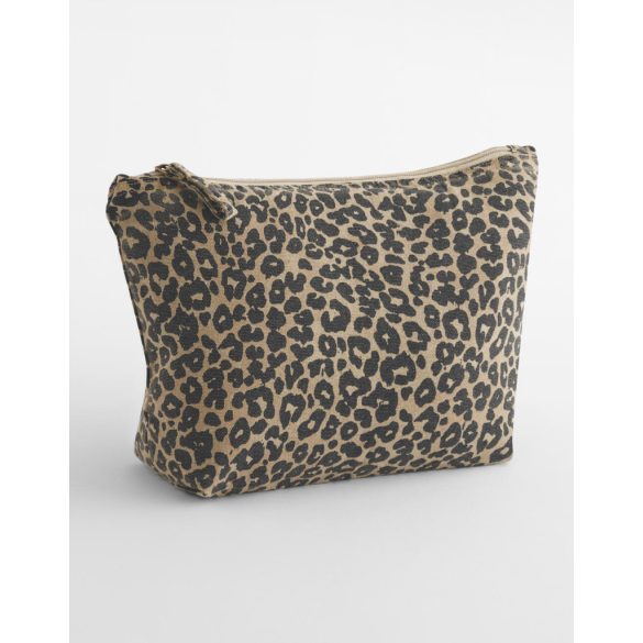 Sac accesoriu din panza cu imprimeu tip leopard 