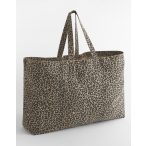 Leopard Print Canvas Oversized Tote Bag