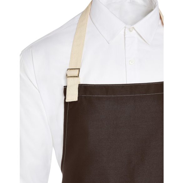 SANTORINI - Contrasted Bib Apron with Pocket