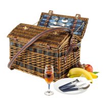 Willow picnic basket SUMMERTIME for 4 persons