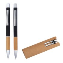 Set de scris de aluminium pix si creion cu bambus