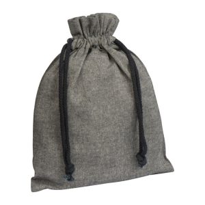 Sac medie din bumbac reciclat cu snur, 110 g/m²