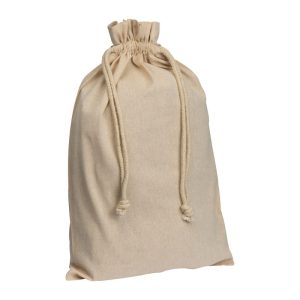 Sac mare din bumbac reciclat cu snur, 110 g/m²