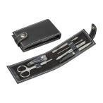 Set manichiura 7 piese in etui de piele