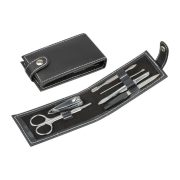 Set manichiura 7 piese in etui de piele
