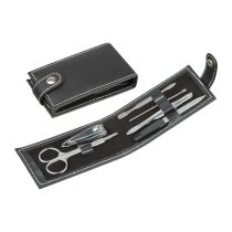 Set manichiura 7 piese in etui de piele