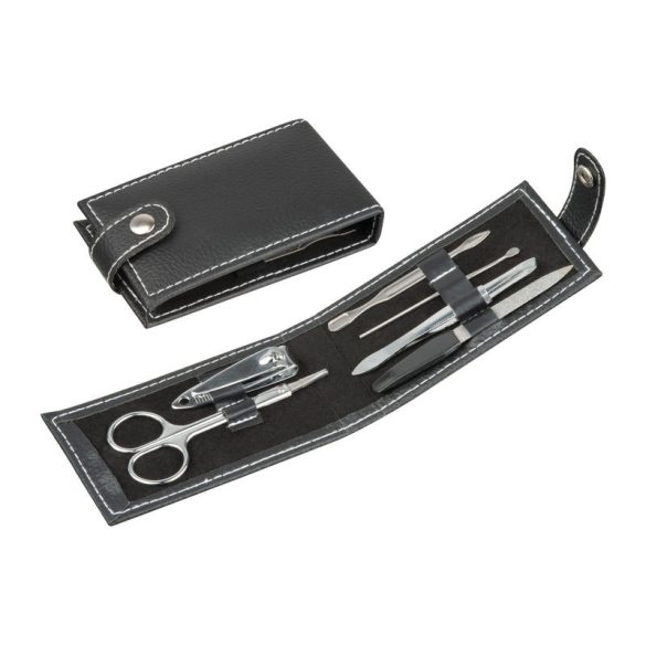 Set manichiura 7 piese in etui de piele
