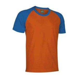 Typed T-Shirt Caiman PARTY ORANGE-ROYAL BLUE S