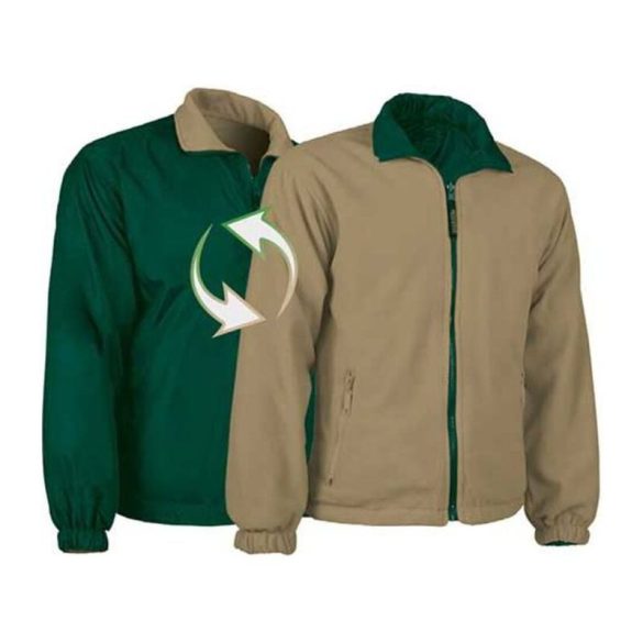 Reversible Jacket Glasgow BOTTLE GREEN-KAMEL BROWN S