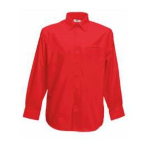 F13 LS POPLIN RED XL