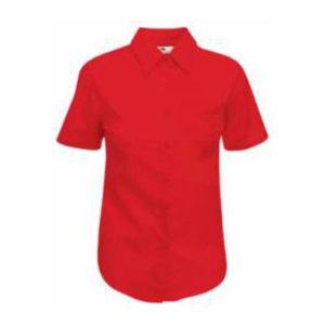 F18 SS POPLIN RED XS