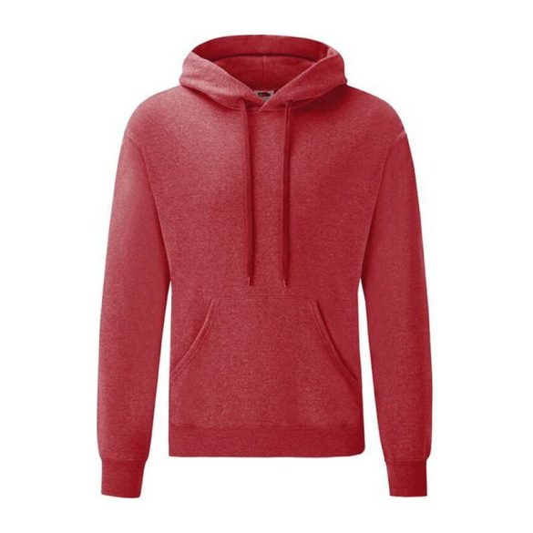 F44 HOODED SWEAT HEATHER RED S