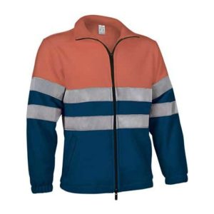 H.V. Fleece Airport NEON ORANGE-ORION NAVY BLUE M