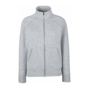 FU80 LADIES ZIP HEATHER GREY M