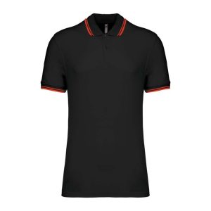 Men'S 2 Striped Short Sleeved Poloshirt