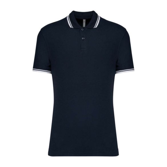 Men'S 2 Striped Short Sleeved Poloshirt