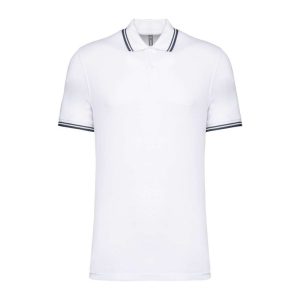 Men'S 2 Striped Short Sleeved Poloshirt