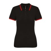 Ladie'S 2 Striped Short Sleeved Poloshirt