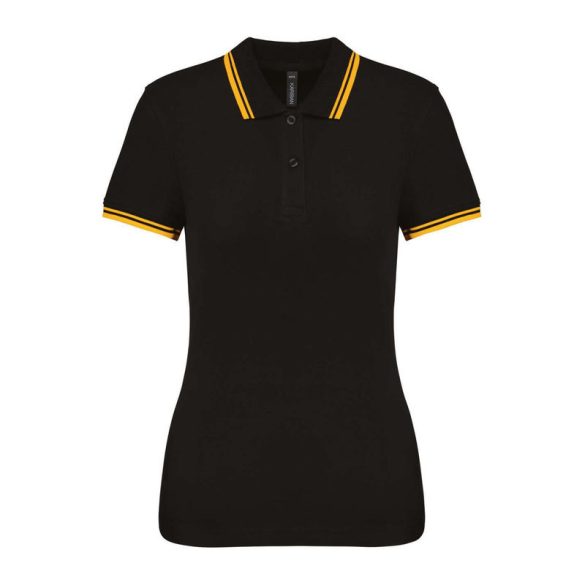 Ladie'S 2 Striped Short Sleeved Poloshirt