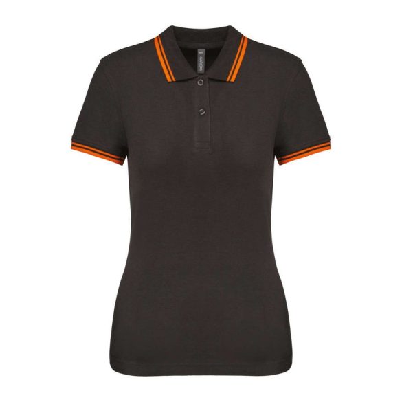 Ladie'S 2 Striped Short Sleeved Poloshirt