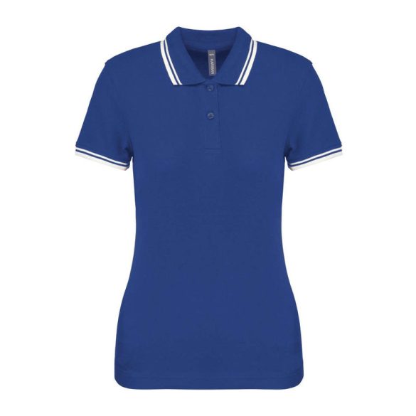 Ladie'S 2 Striped Short Sleeved Poloshirt