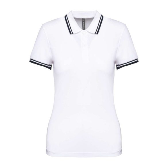 Ladie'S 2 Striped Short Sleeved Poloshirt