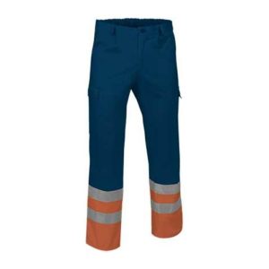 H.V. Trousers Train NEON ORANGE-ORION NAVY BLUE S