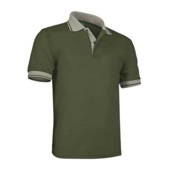Typed Poloshirt Combi MILITARY GREEN-SAND BEIGE S