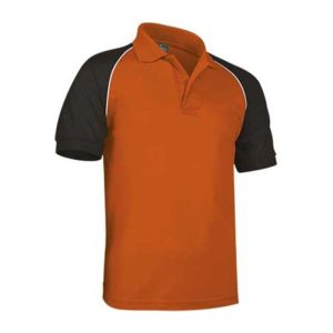 Typed Poloshirt Venur PARTY ORANGE-BLACK-WHITE S