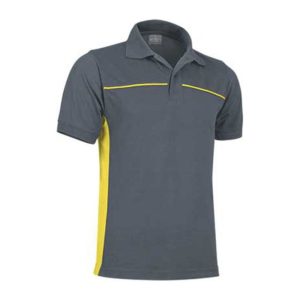 Poloshirt Thunder CEMENT GREY-LEMON YELLOW M