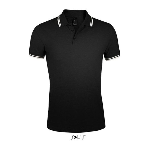 SO00577 PoloShirt Blac/WhiteXL