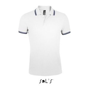 SO00577 PoloShirt White/Ny 2XL