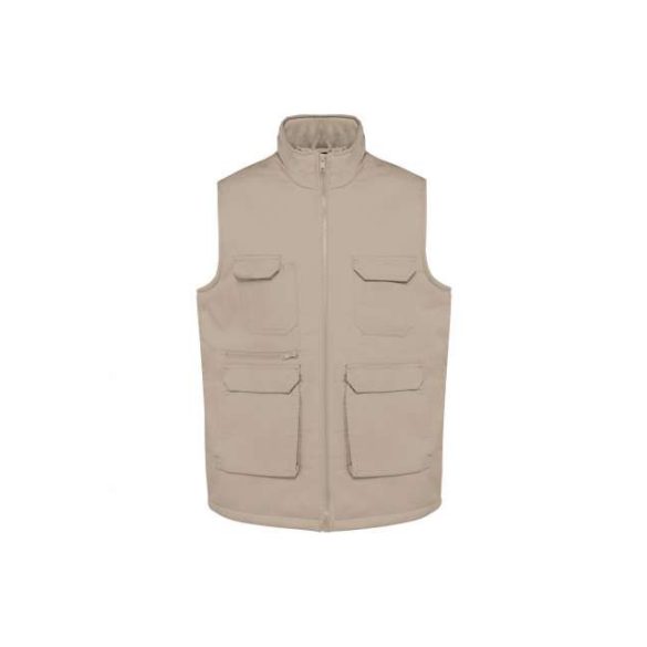 UNISEX PADDED MULTI-POCKET POLYCOTTON VEST