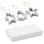 Set forme pentru biscuiti, Metal, argint mat