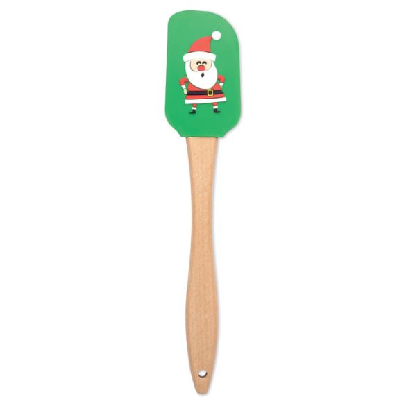 Spatula de silicon de Craciun, Item with multi-materials, verde