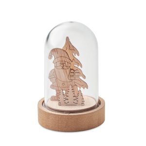 Ornament Craciun cu LED, MDF, lemn