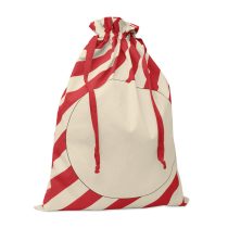 Saculet bumbac Santa, Cotton, rosu