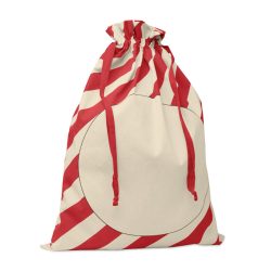 Saculet bumbac Santa, Cotton, rosu