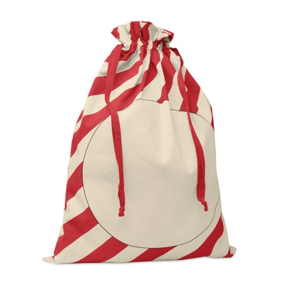 Saculet bumbac Santa, Cotton, rosu