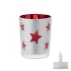 Lumanare tealight LED, Glass, rosu
